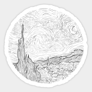 Starry Night Sticker